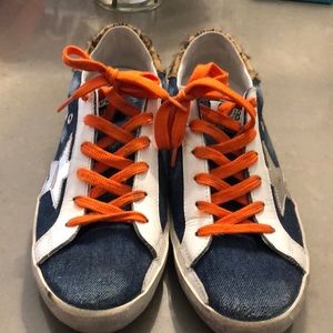 Golden Goose denim/wht/silver/denim sneaker